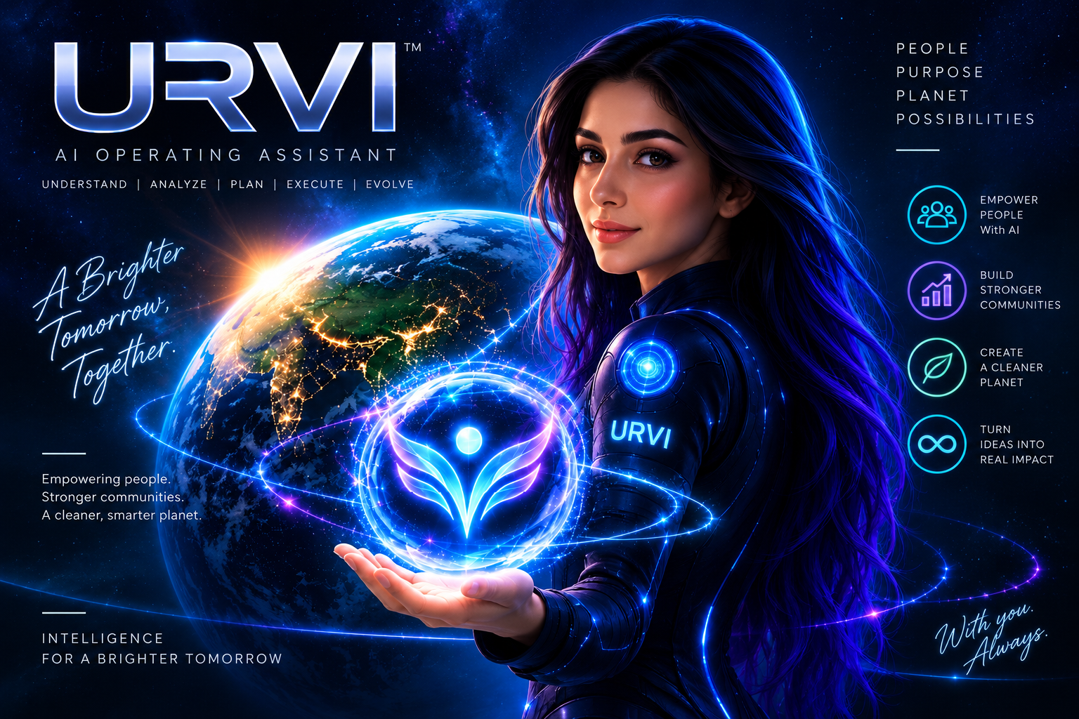 URVI AI futuristic assistant